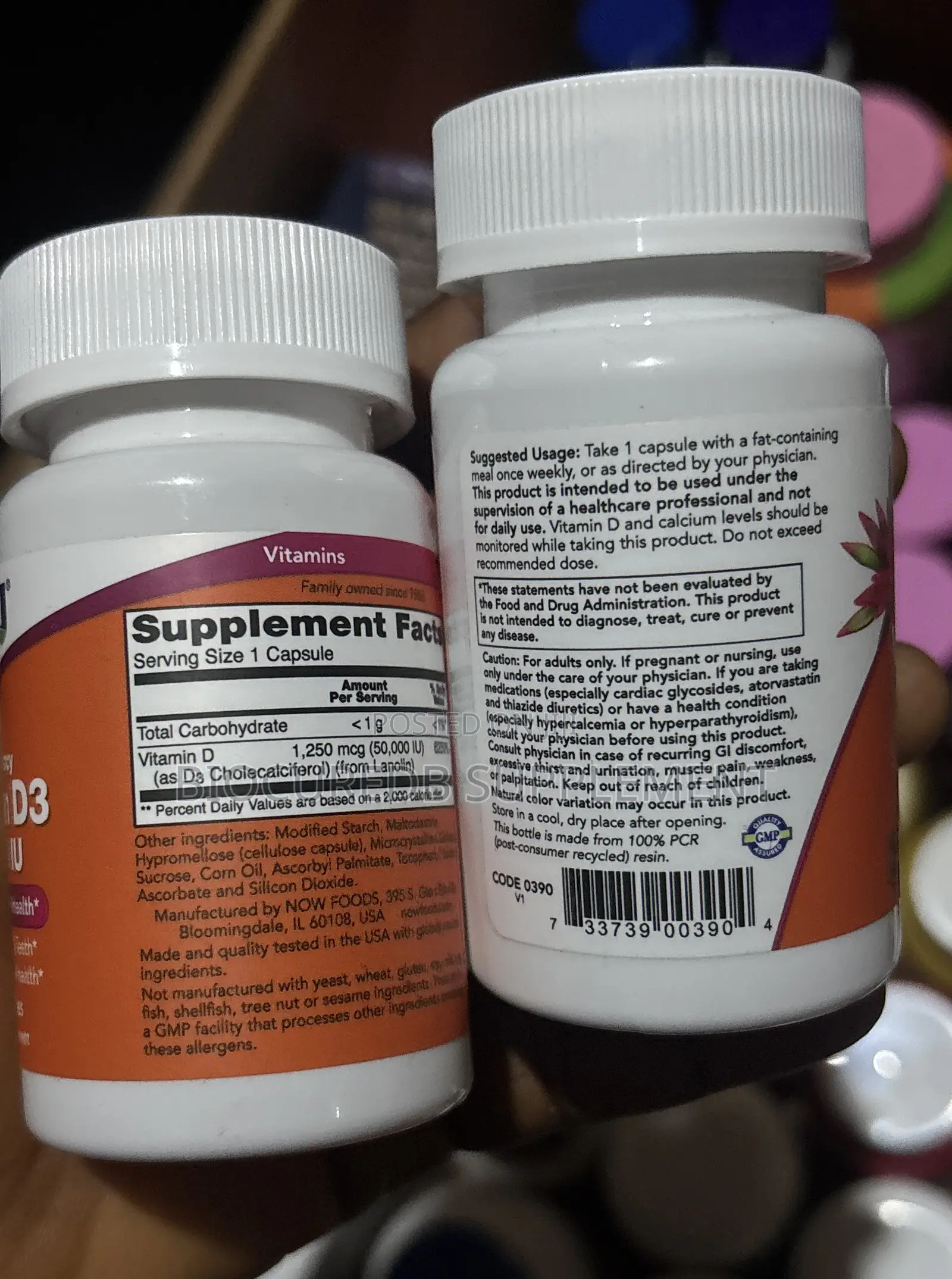 Now Vitamin D3 50,000iu 15softgels