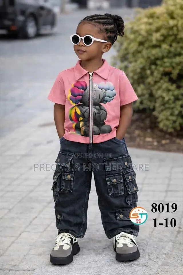 Children Shirt Top and Barging Cargo Jeans