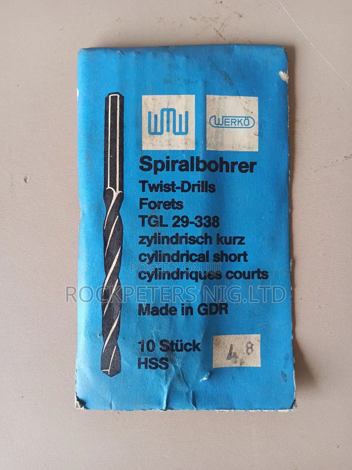 4.8mm HSS Twist Drill Bit Set(10pc)