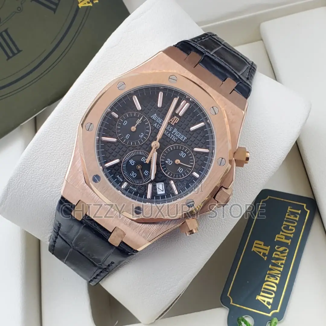 Audemars Piguet Quality Luxury Men Genuine Leather Wristwatch