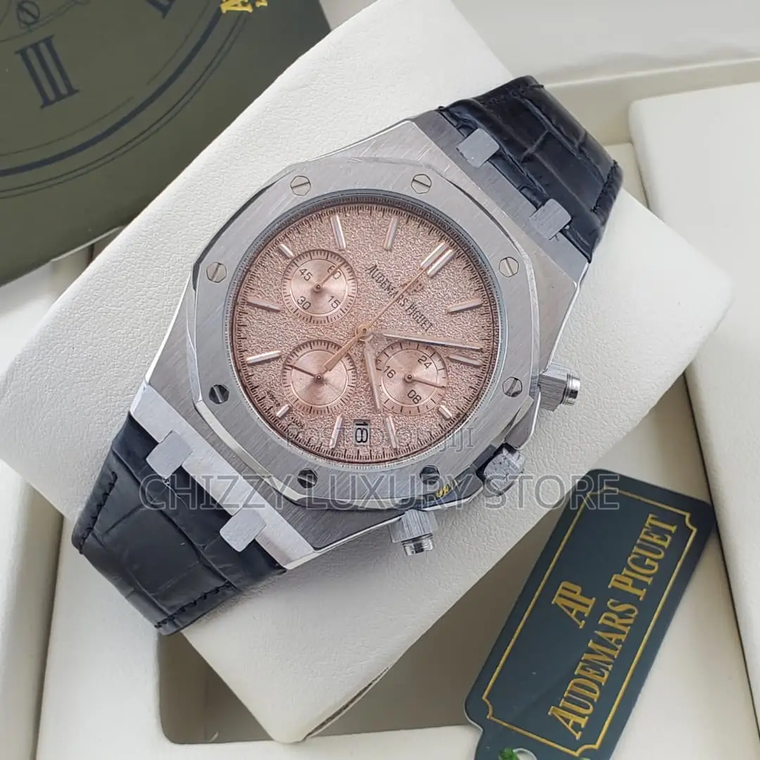Audemars Piguet Quality Luxury Men Genuine Leather Wristwatch