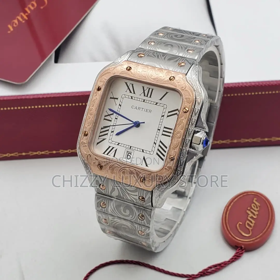 Cartier Quality Luxury Men Chain Strap Wristwatch