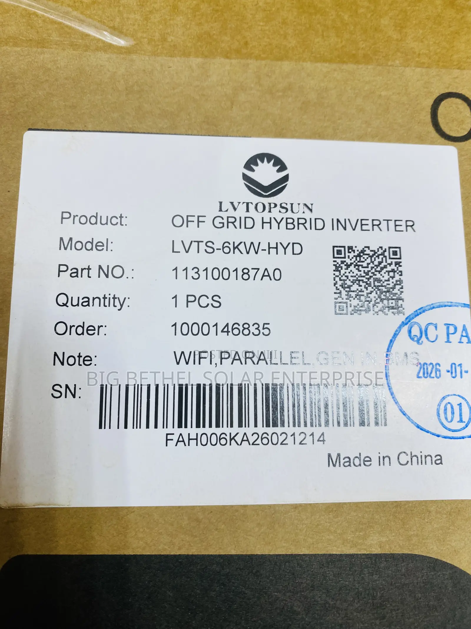 6.2kva 48v Lvtopson Solar Hybrid Inverter