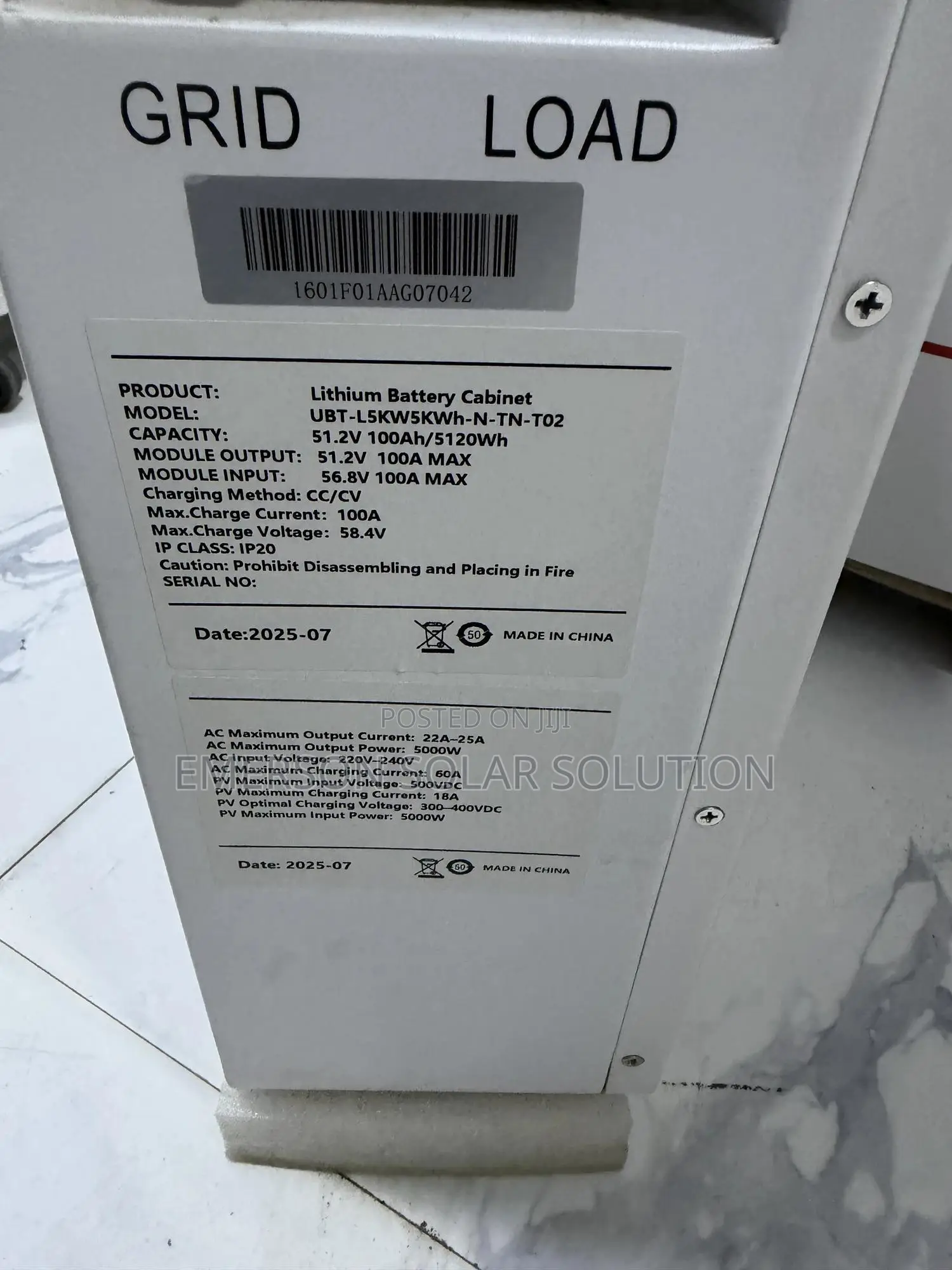 5kwh 48v Ubetter All in One Solar Generator Lithium Battery