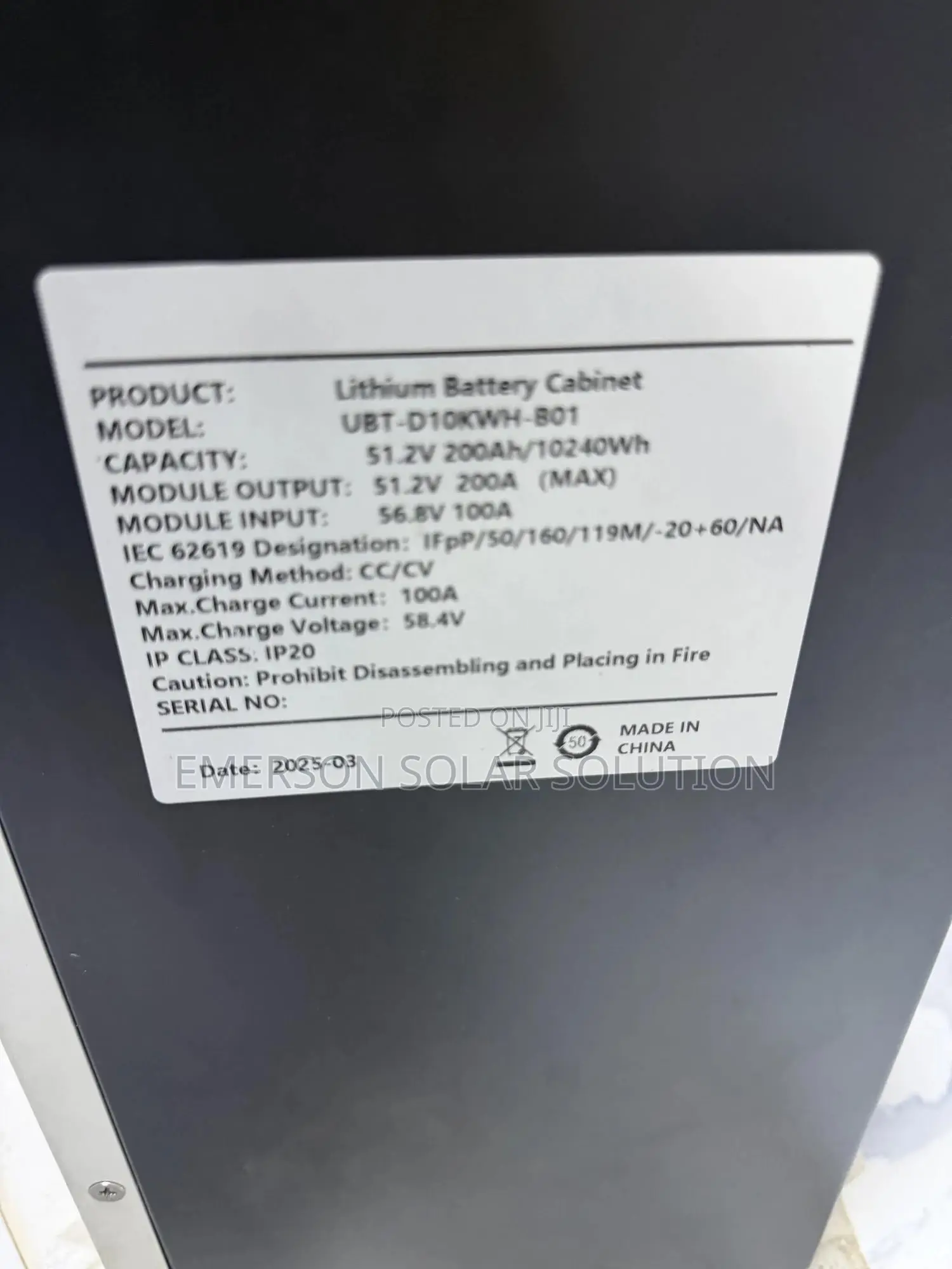 10kwh 48v Ubetter Lithium Battery