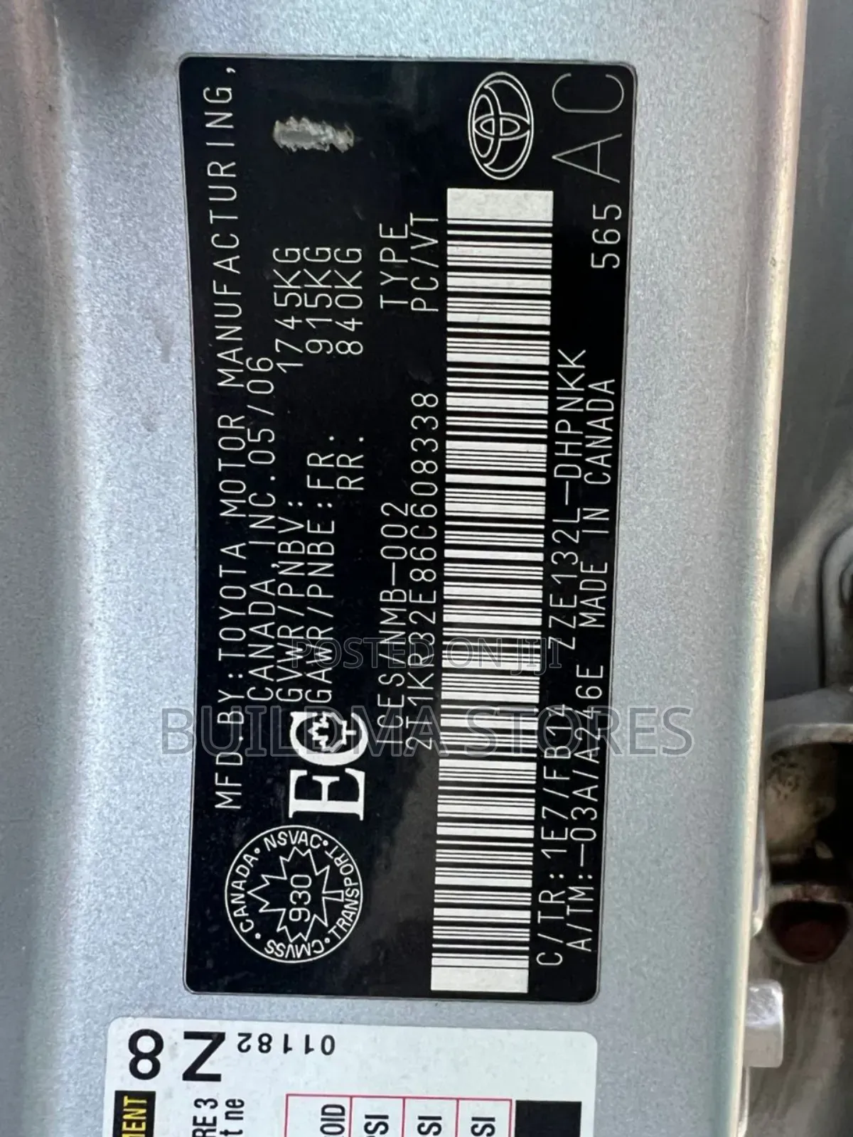 Toyota Matrix XR Hatchback AWD (1.8L 4cyl 4A) 2006 Silver