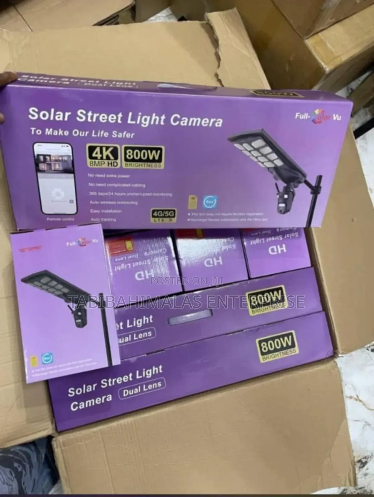 Ubox B1s Dual Lense Solar Street Light Camera