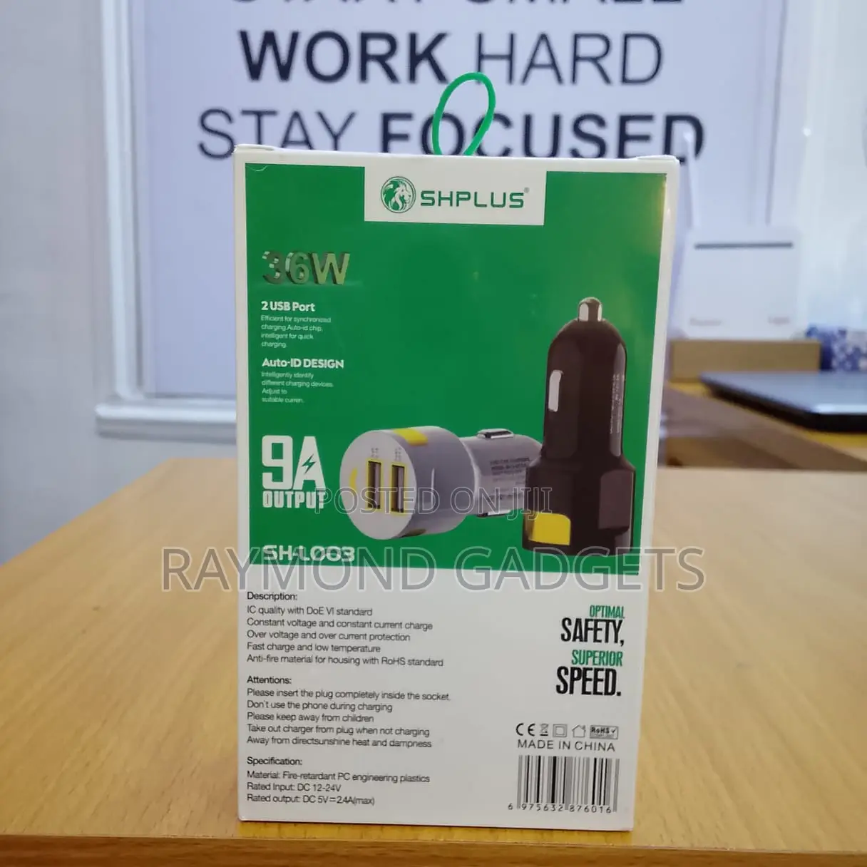 Shplus 36w Fast Car Charger – Dual Usb Quick Charge