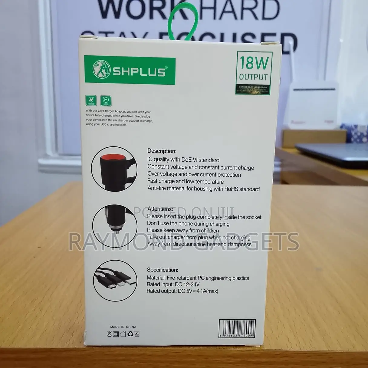 Shplus 18w Fast Car Charger Sh-L007 – Usb Quick Charge