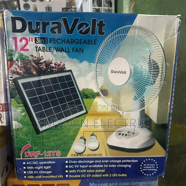 Rechargeable Table and Wall Fan