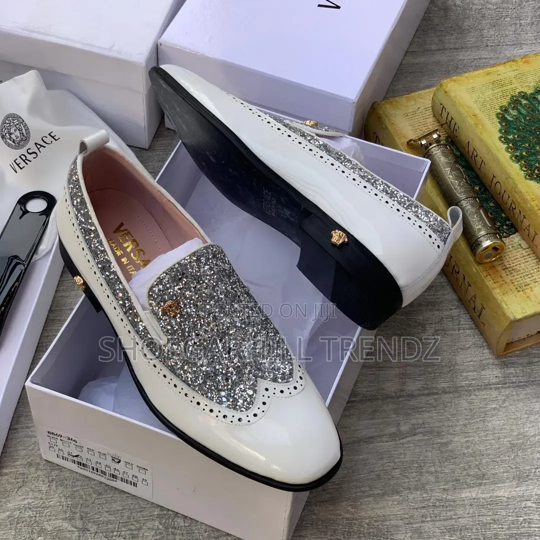 Mens Versace Glitter Loafers Shoes