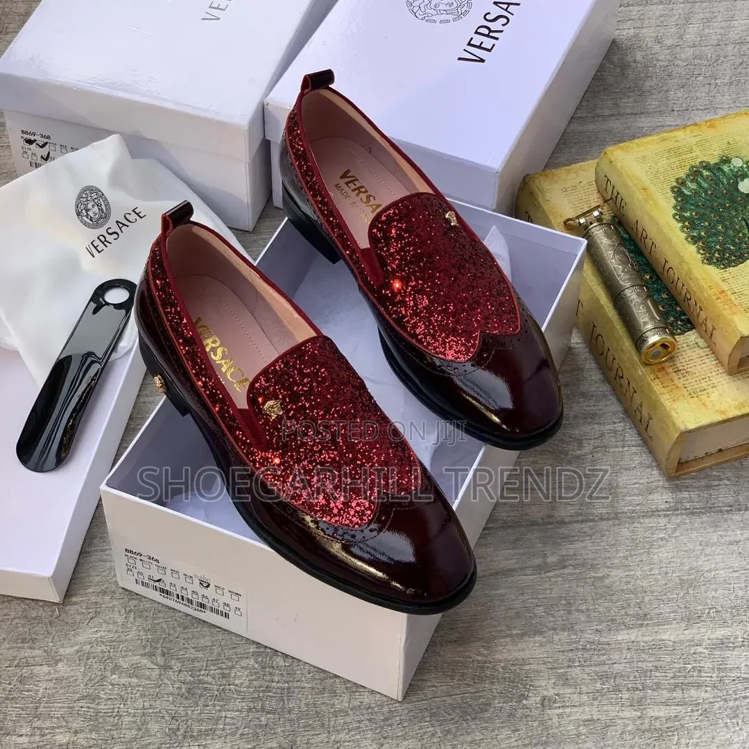 Mens Versace Glitter Loafers Shoes