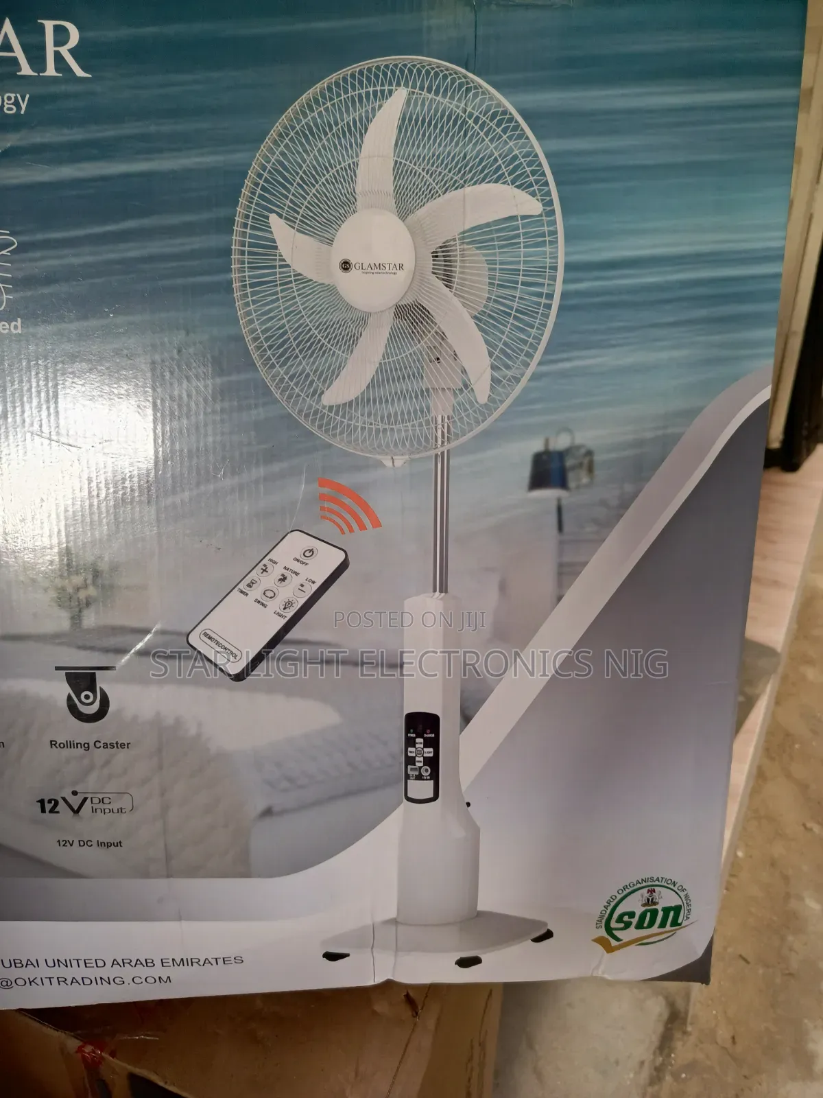 Glamstar 18 Inches Rechargeable Fan