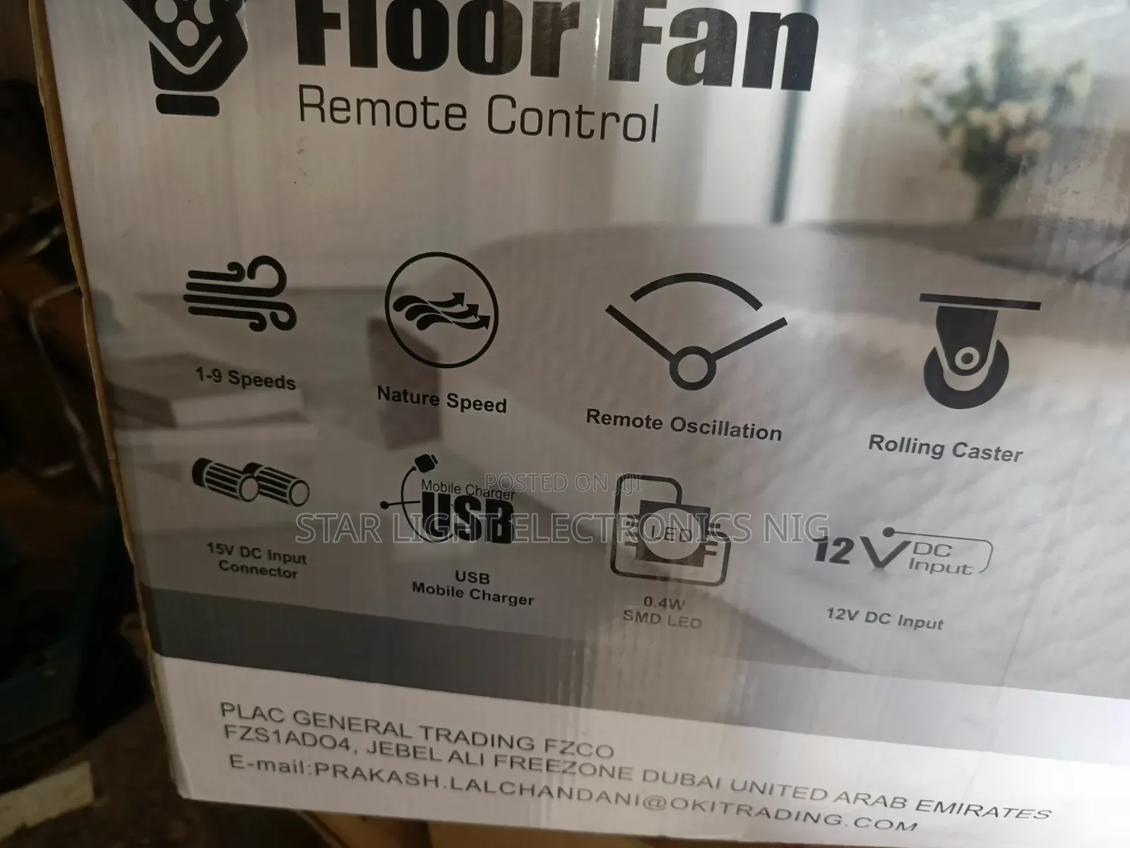Glamstar 18 Inches Rechargeable Fan
