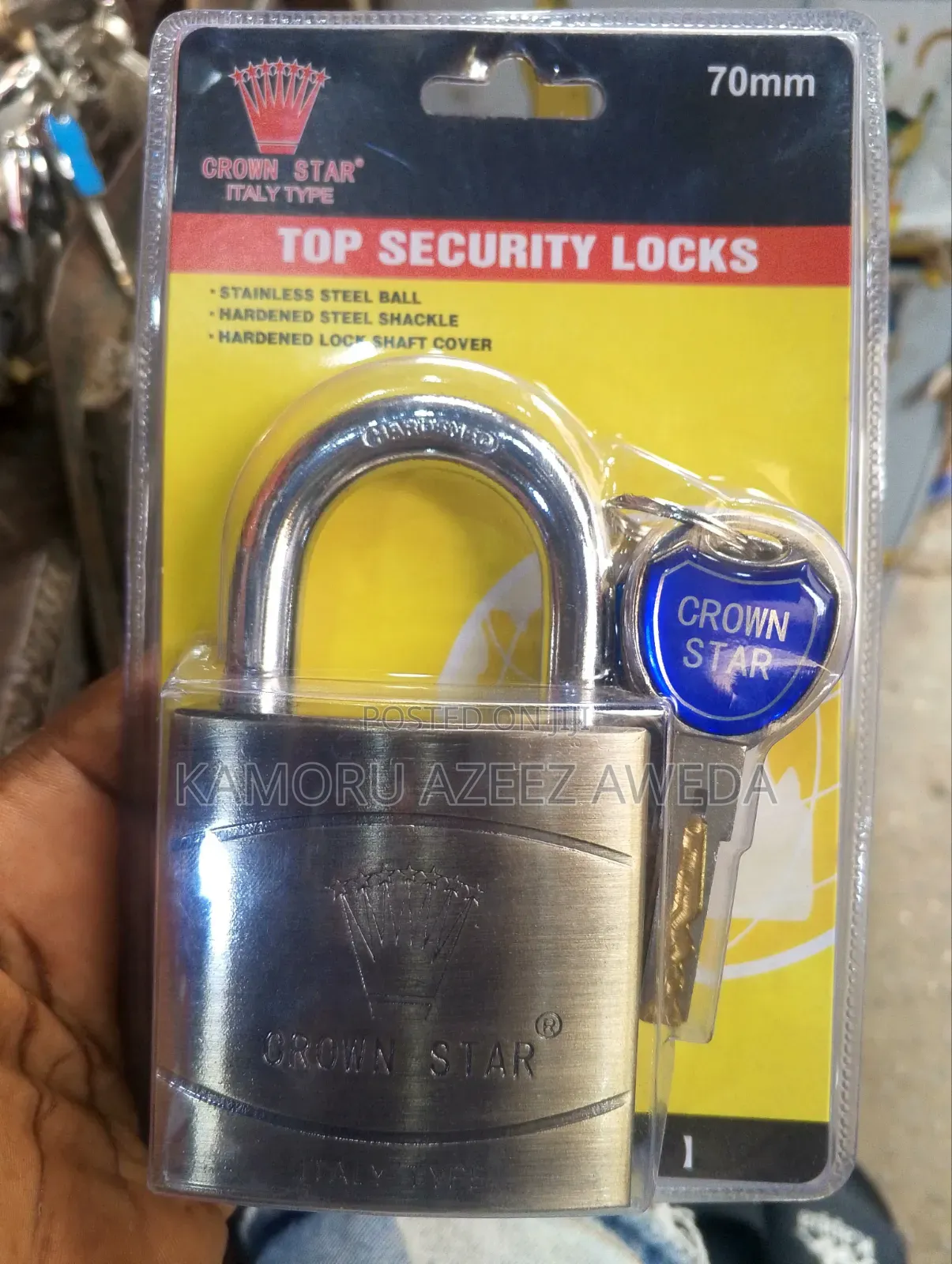 Craw Star Padlock Italian Type Anti Rust