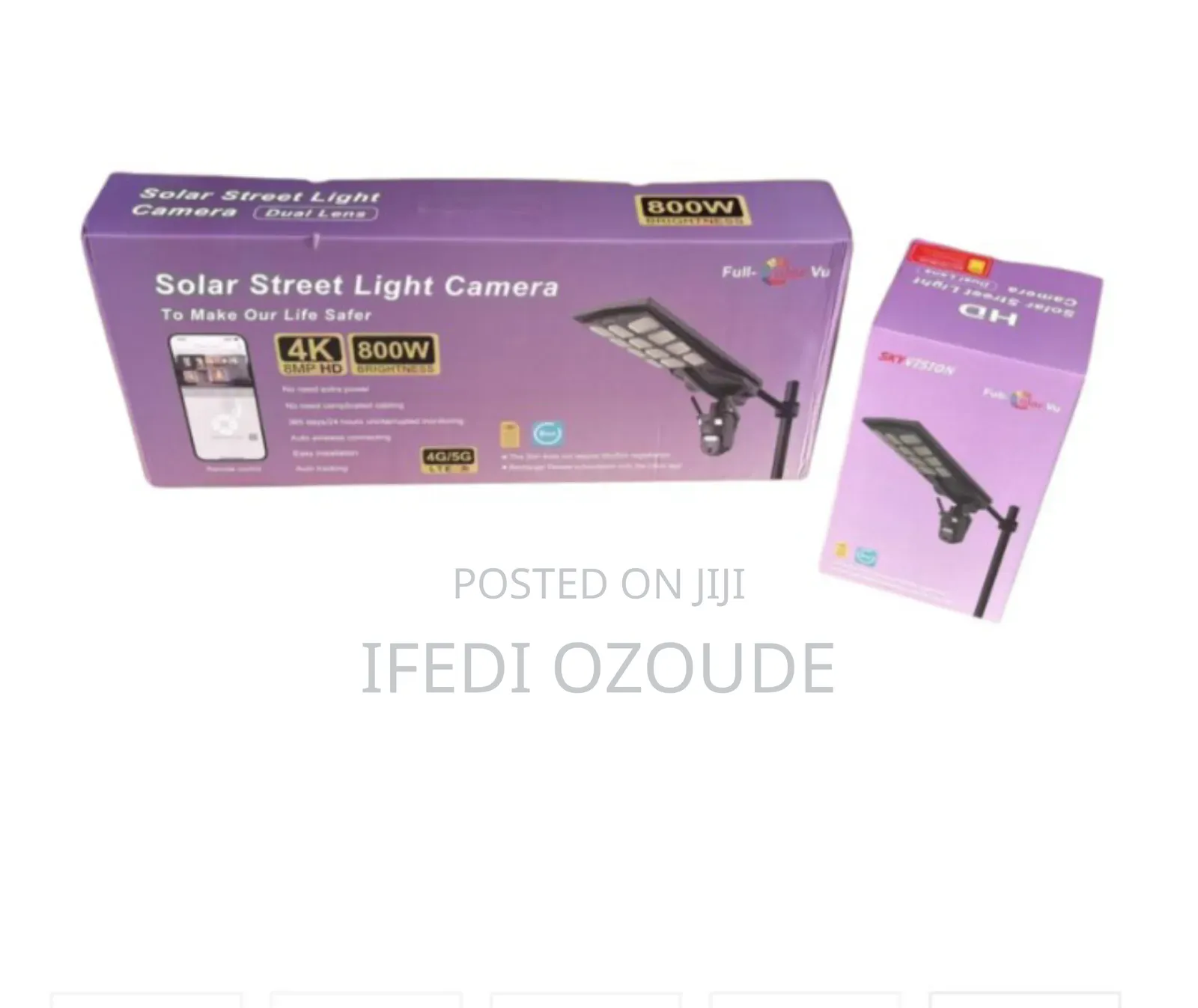Ubox Double Lens 800watts Solar Street Camera