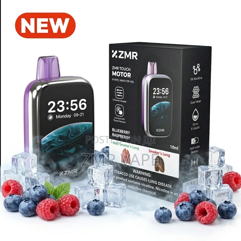 ZMR Vape 30000puffs,Raspberry Ice, Tart Cool, 2.4′′ Ips Display,Shisha