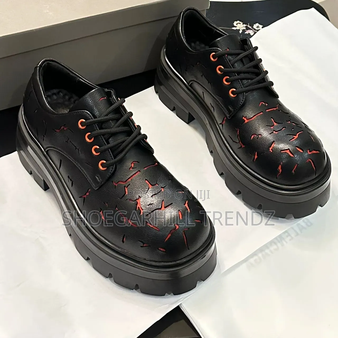 Bb Luxury Chunky Leather Lace Shoes