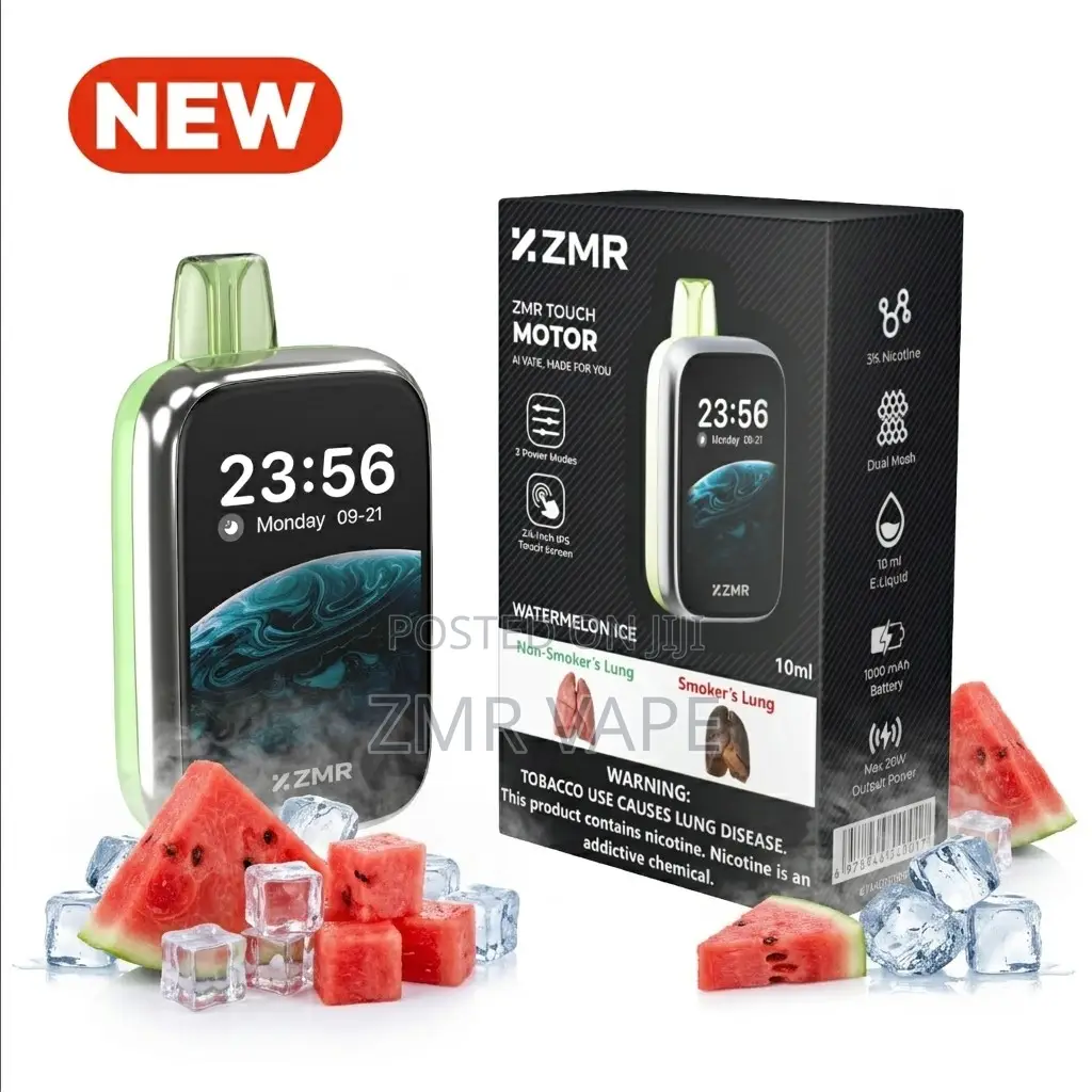 ZMR 30000puffs,Vape – Watermelon Ice, Icy Fruit Fusion, Dual Mesh,