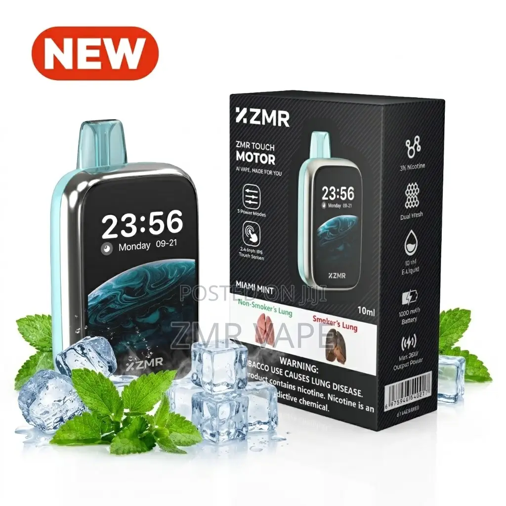 ZMR Vape 30000puffs,Mint Flavor, Shisha,Fresh Taste, 3 Power Levels,