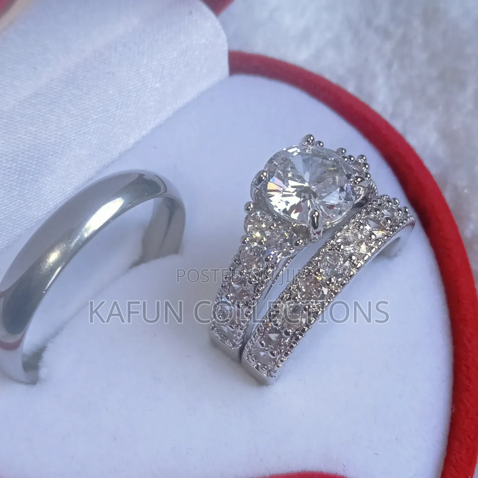Zirconia Wedding Rings Set