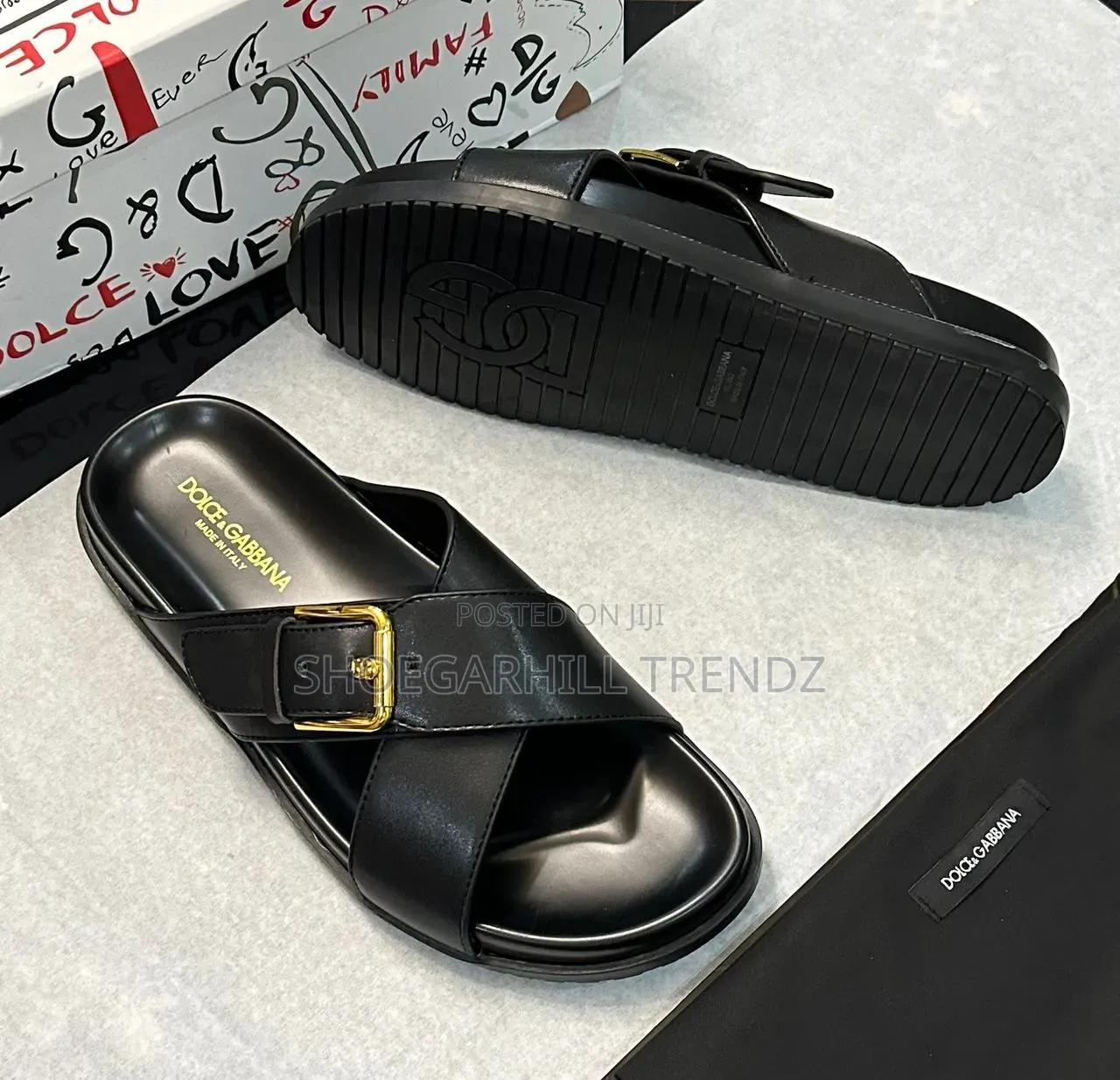 Dg Men Palm Slippers in 2 Designs