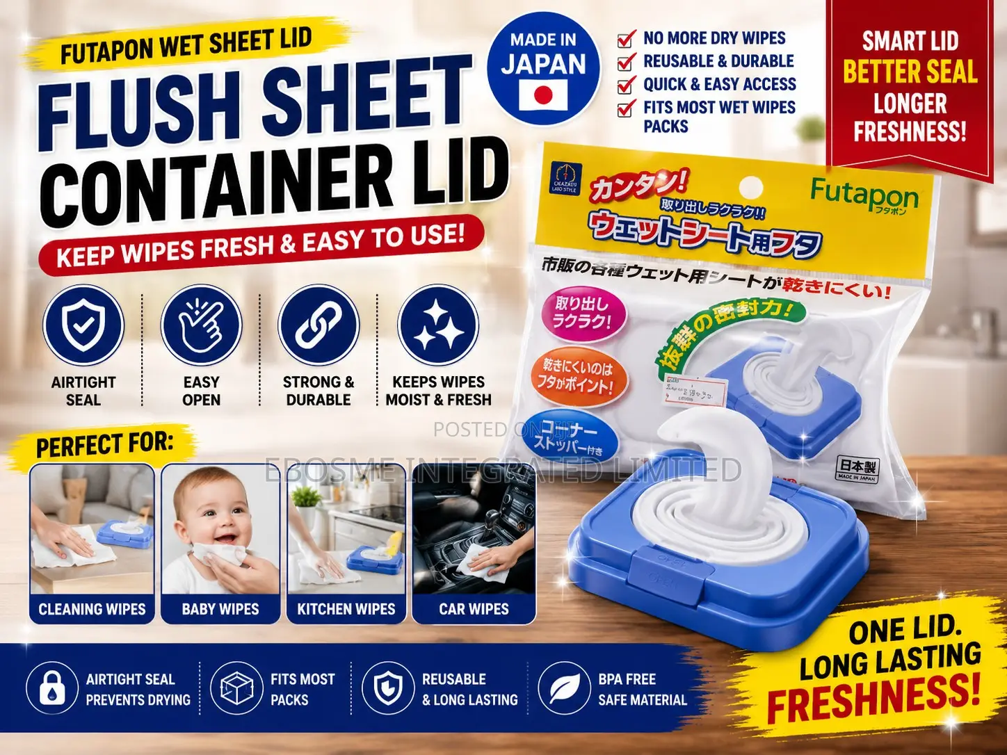 Flush Sheet Container Lid