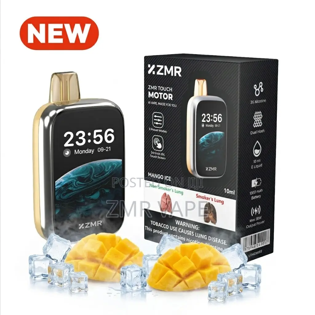 Zmr30000puffs Mango Ice Vape Refillable Screen Rechargable Puff Shisha
