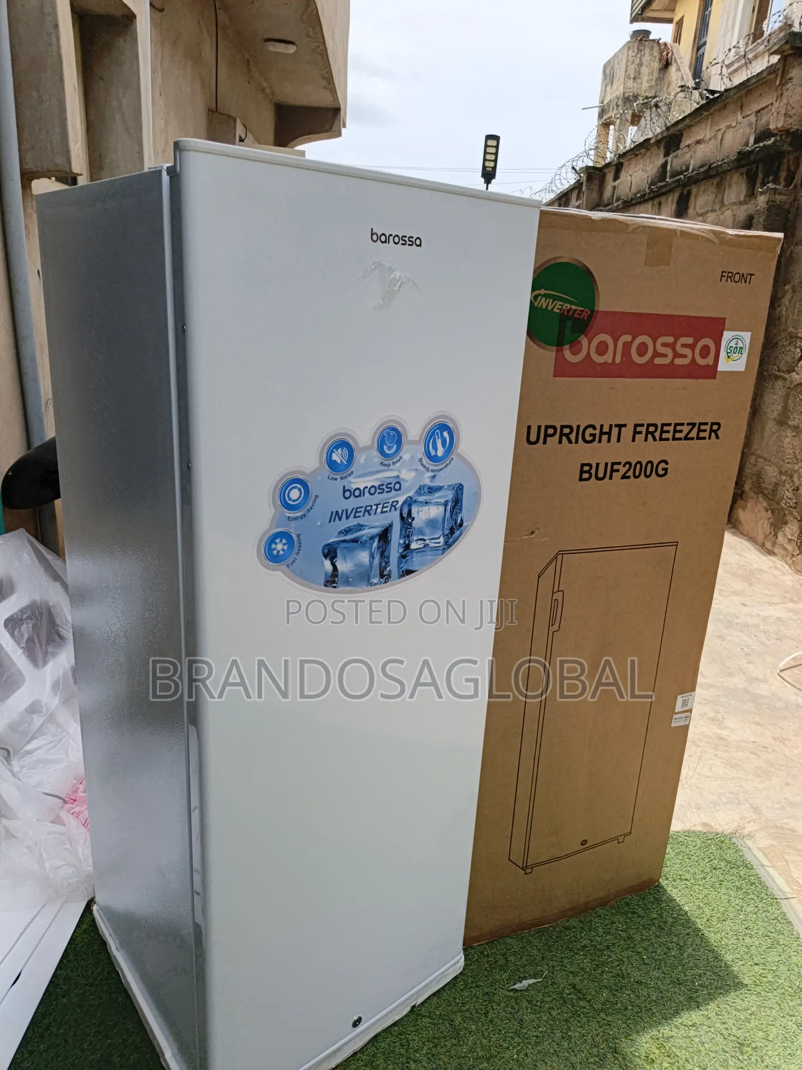 Barossa 200l Upright Freezer [Buf200g] Spacious Uprightstorage Freezer