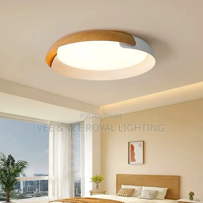 Modern Wood Grain Led Ceiling Light– For Bedroom, Kitchen, Restaurant