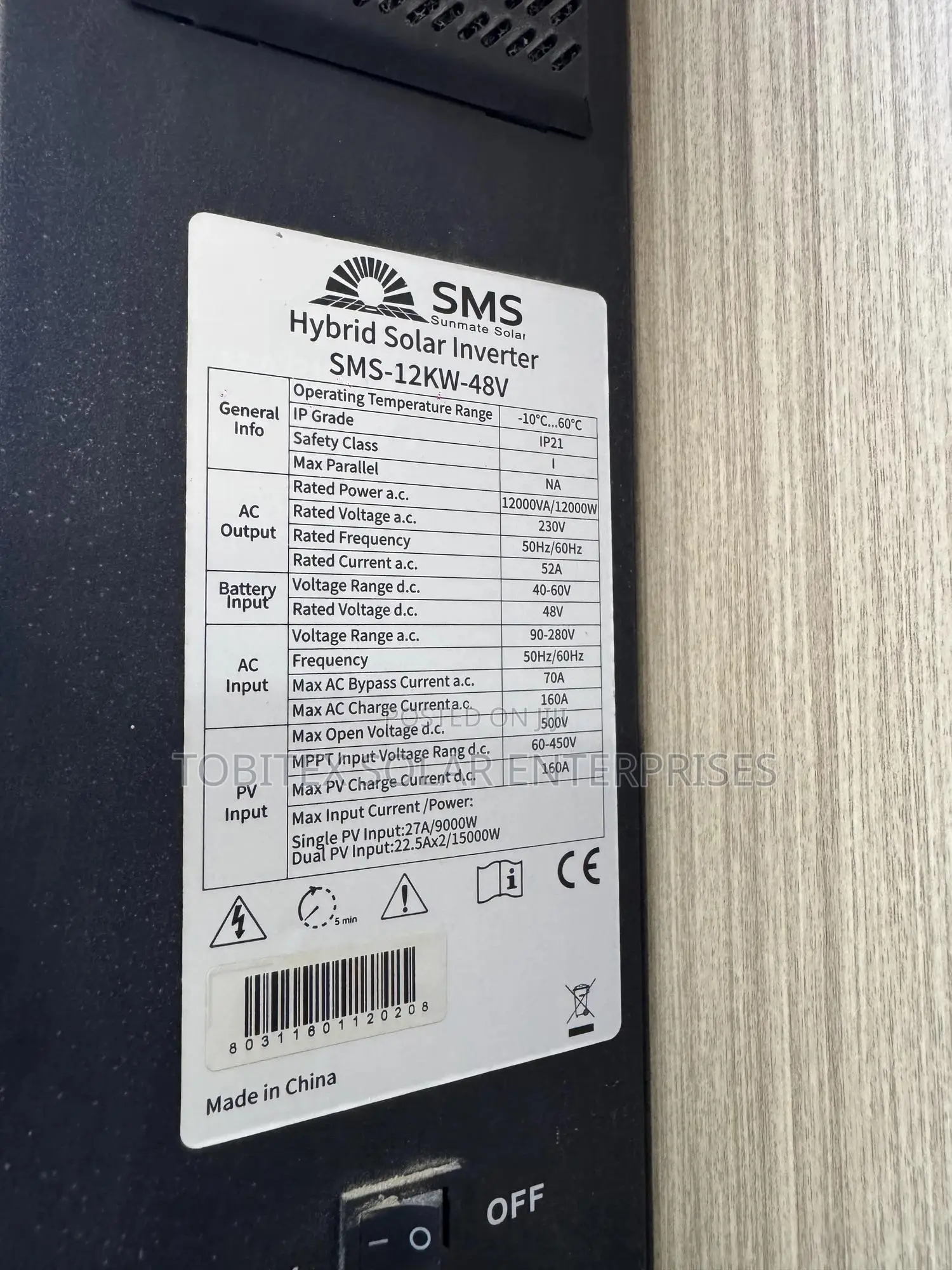 12kva SMS Hybrid Inverter