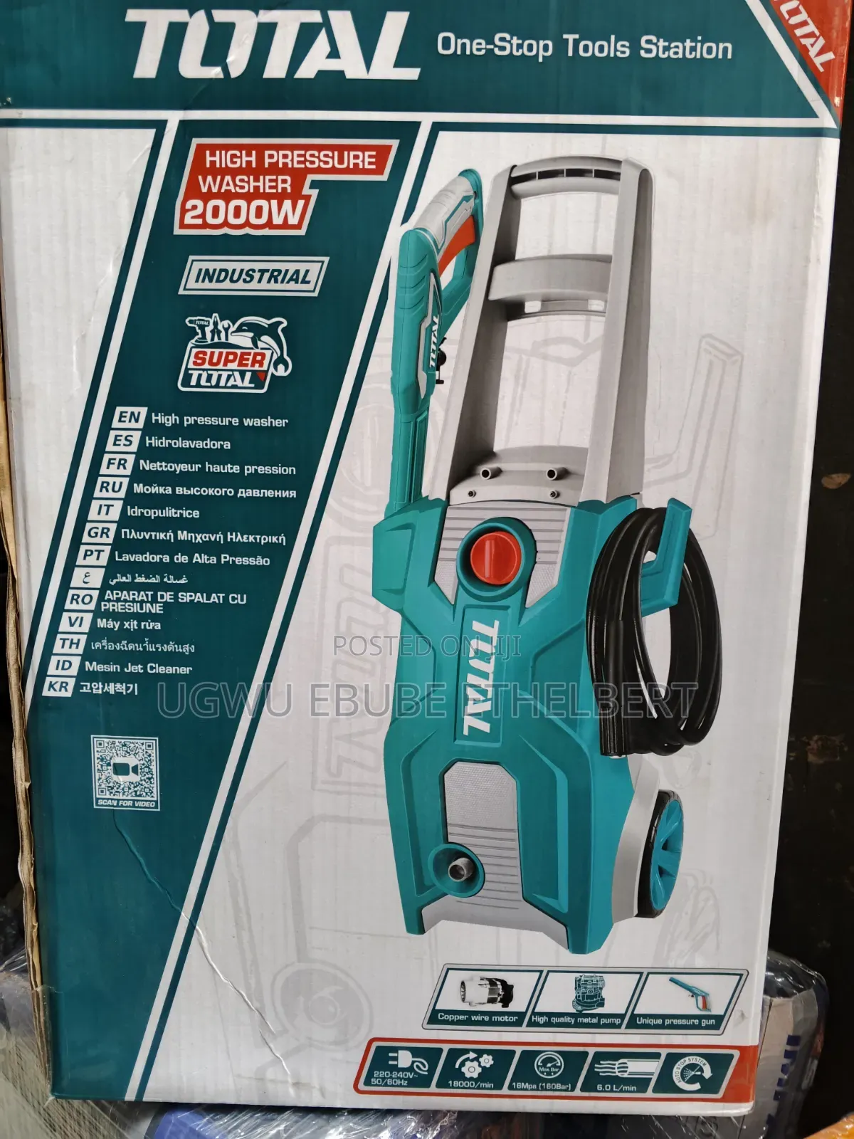 2000w Total Electric Pressure Washer