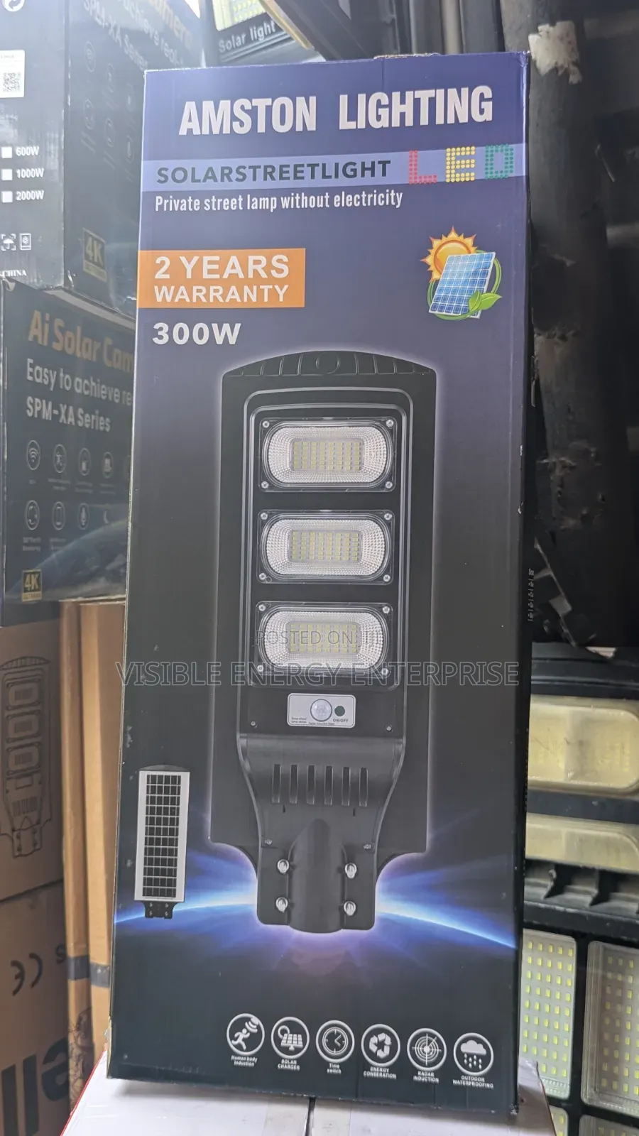 Amston Lighting 300w Solar Street Light