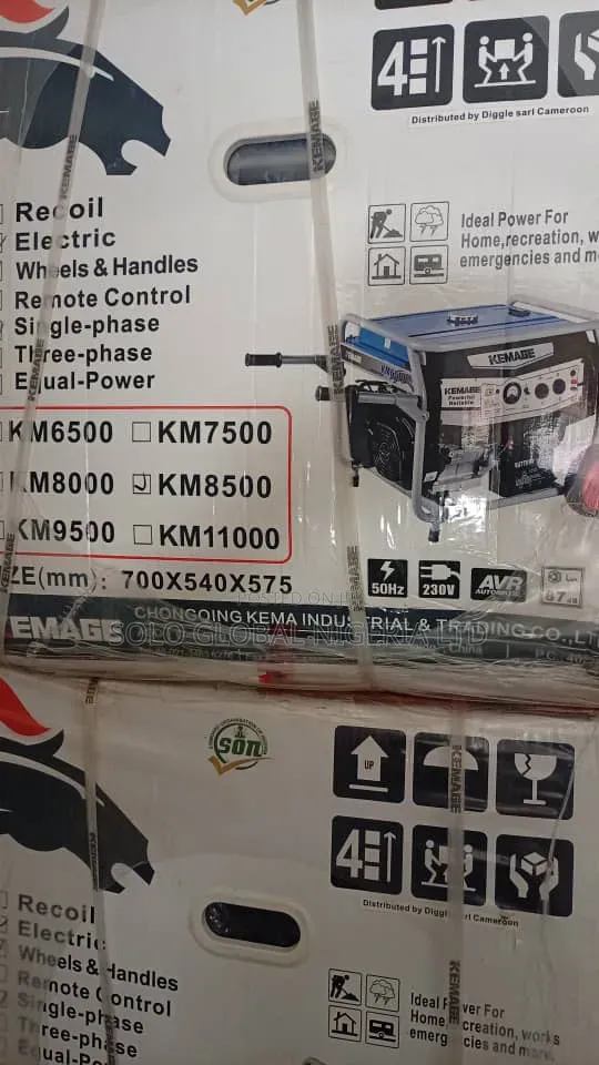 Kemage Generator (Km8500e2) 6kva 100% Copper Wire