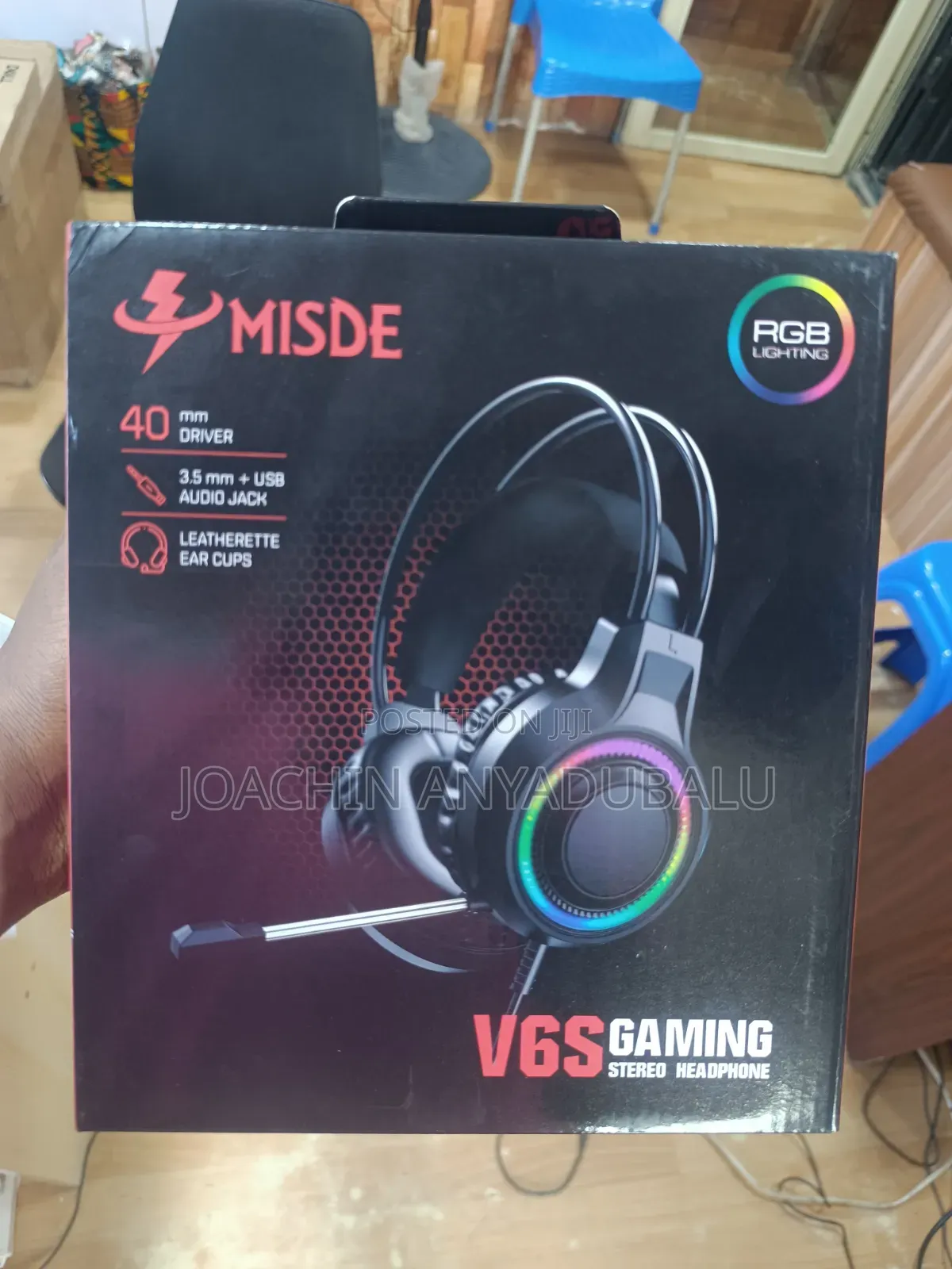V6s Usb-a Gaming Stereo Headset With Microphone Volume Controler