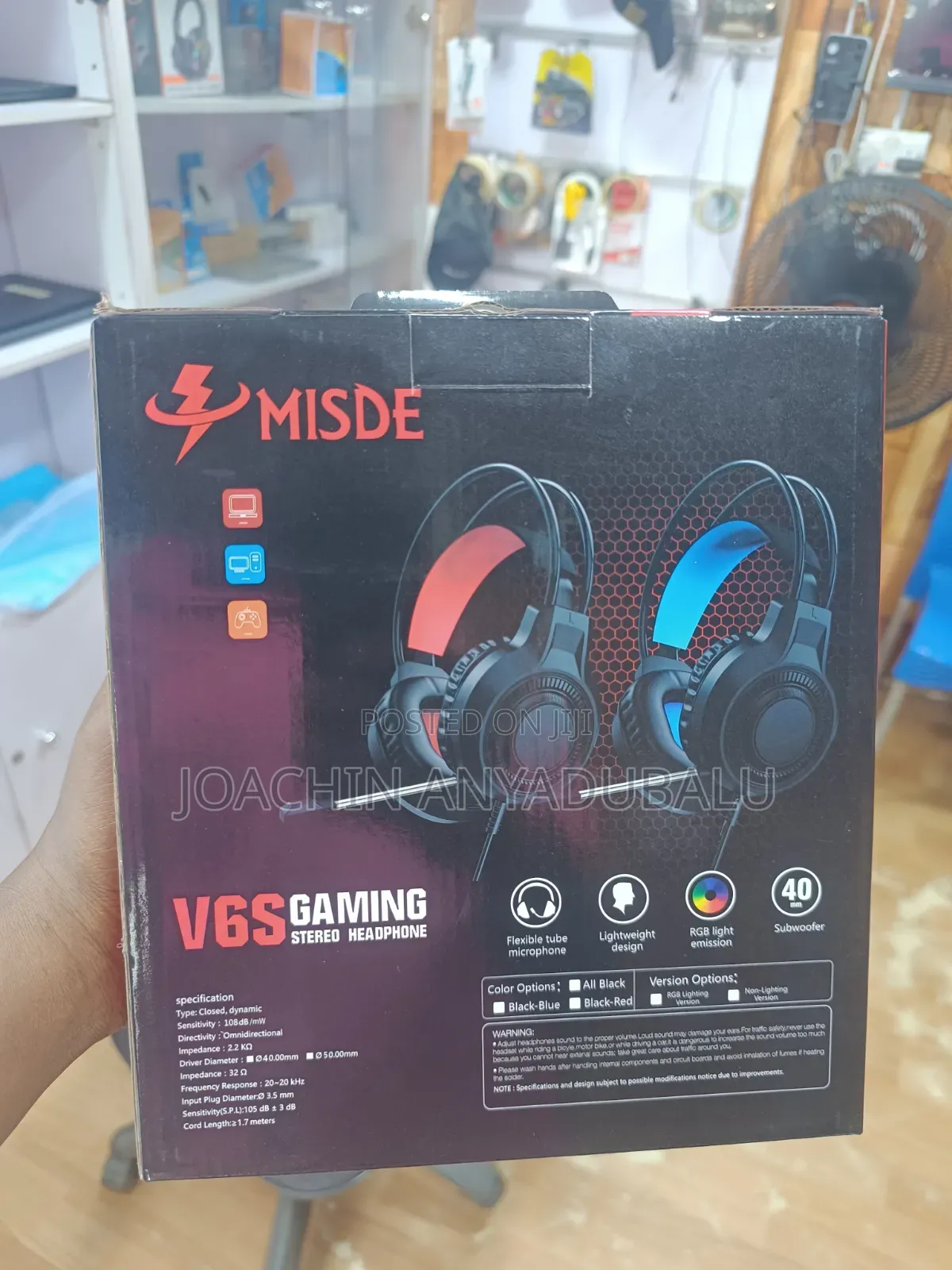V6s Usb-a Gaming Stereo Headset With Microphone Volume Controler