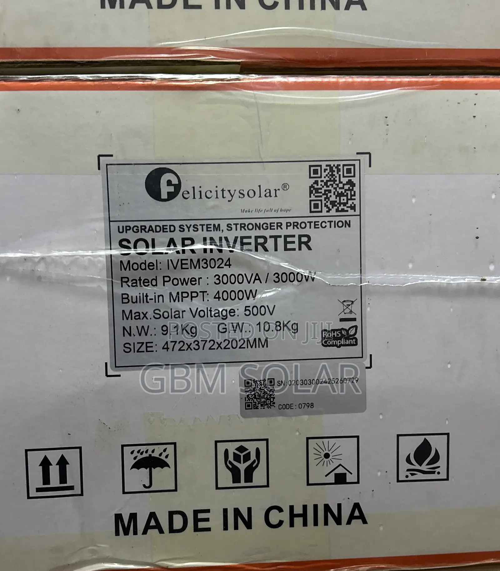 3kva 24v Hybrid Inverter Felicity Solar