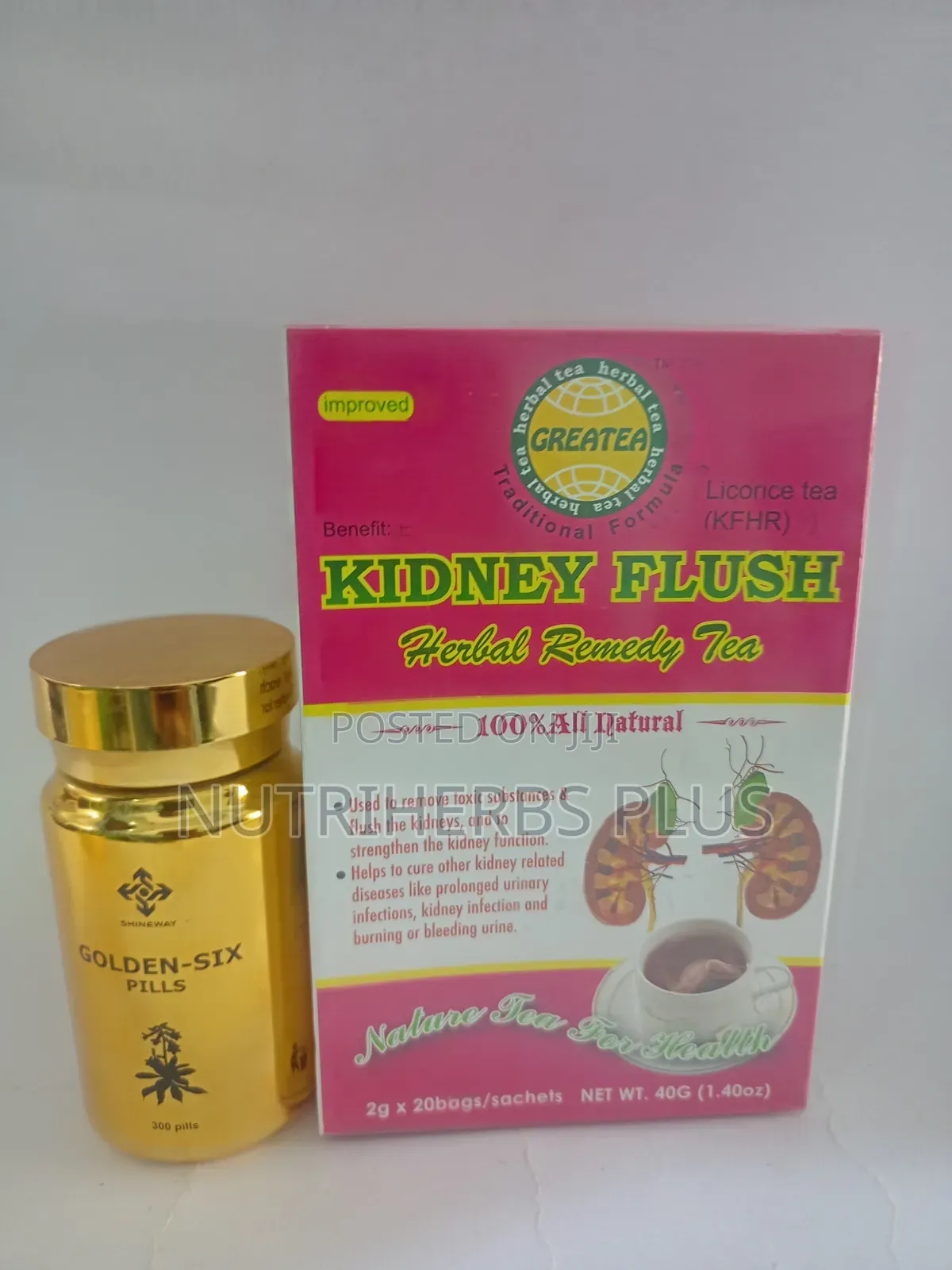 Shinyway Golden-Six Pills Greatea Kidney Flush Tea:Strengthen Kidney
