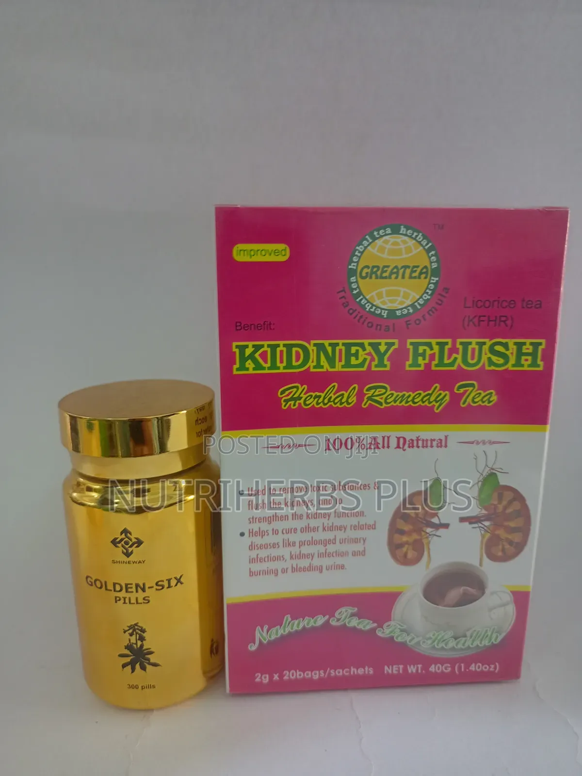 Shinyway Golden-Six Pills Greatea Kidney Flush Tea:Strengthen Kidney