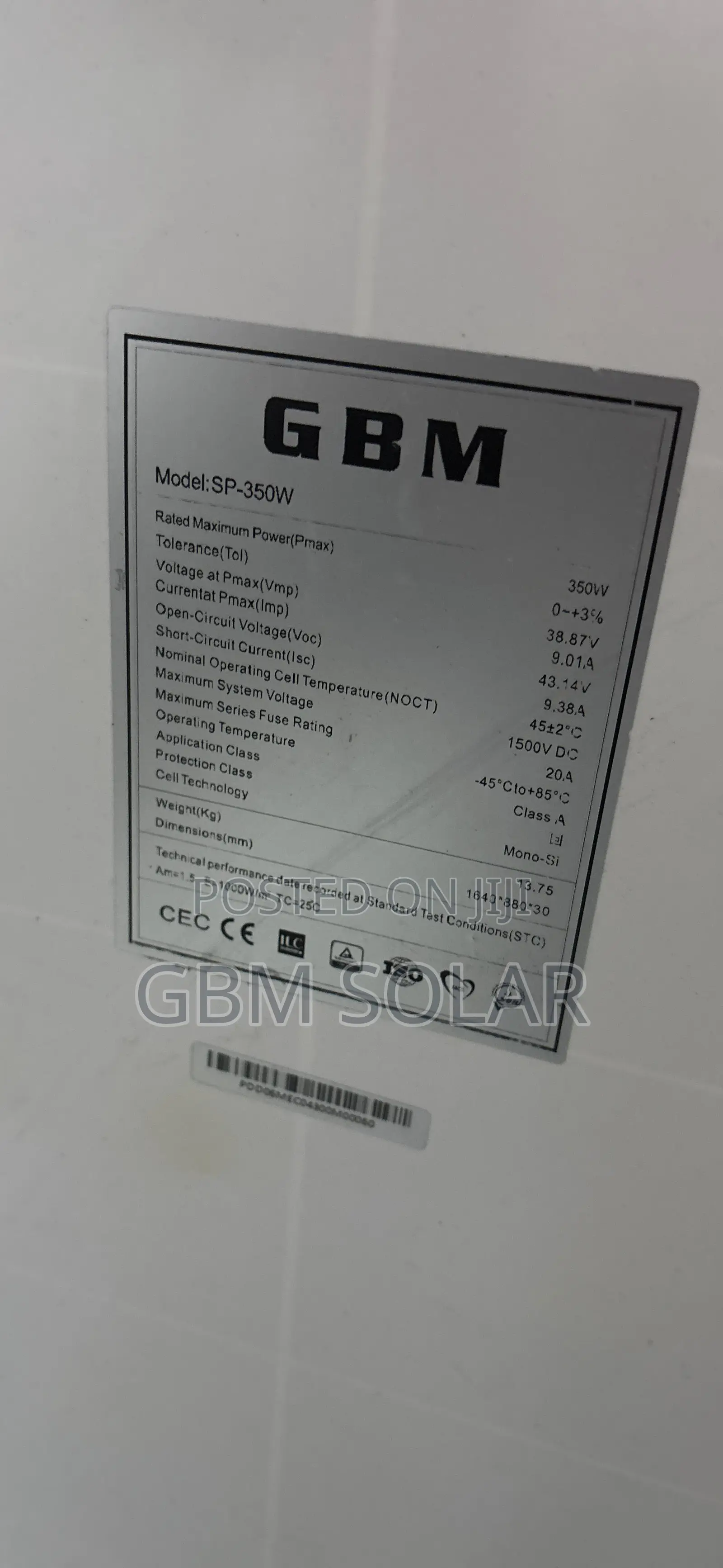 350w Solar Panel GBM , for Home and Work