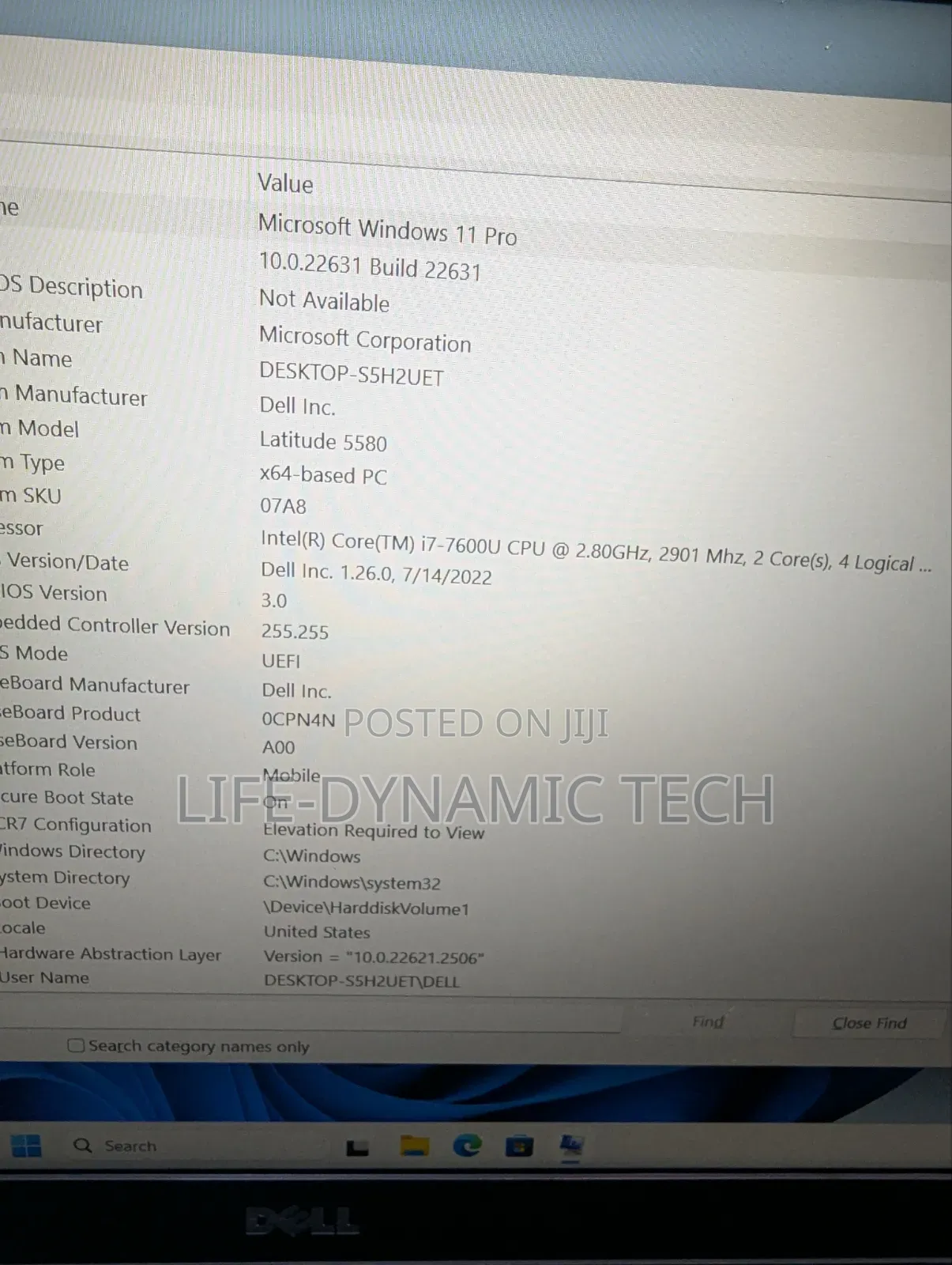 Laptop Dell Latitude 5580 8GB Intel Core i7 SSD 256GB