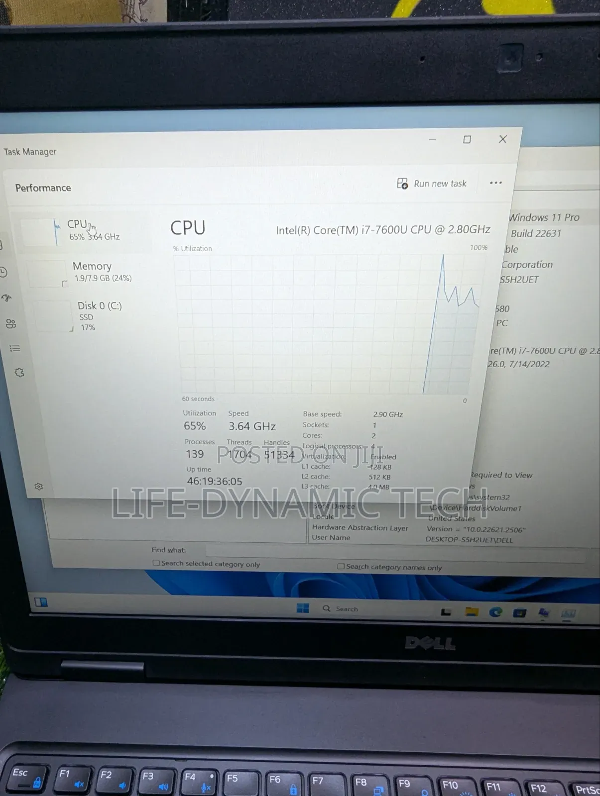 Laptop Dell Latitude 5580 8GB Intel Core i7 SSD 256GB