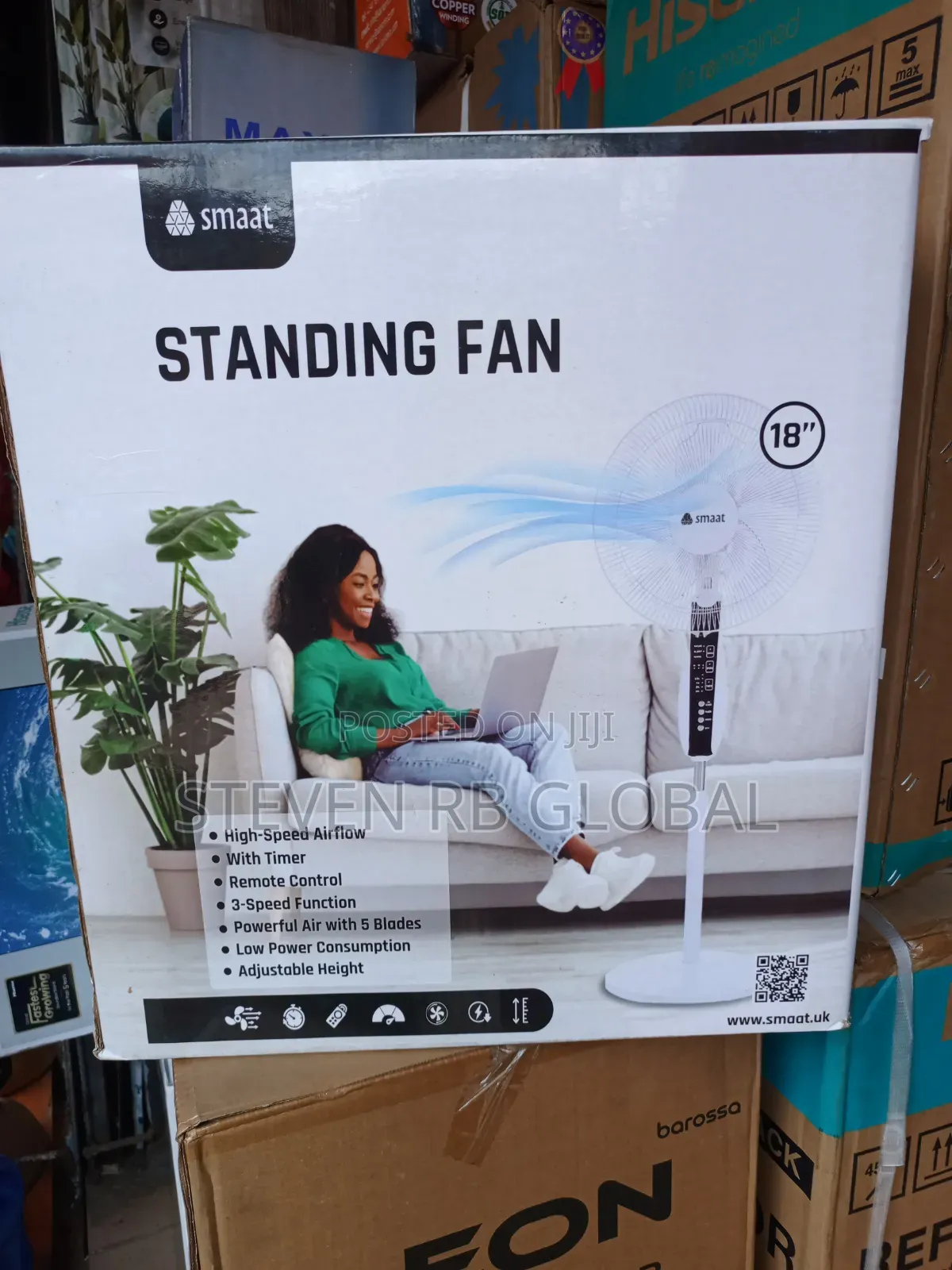 Smart 18-inch Standing Fan With Remote | Sh-stf18ocwr