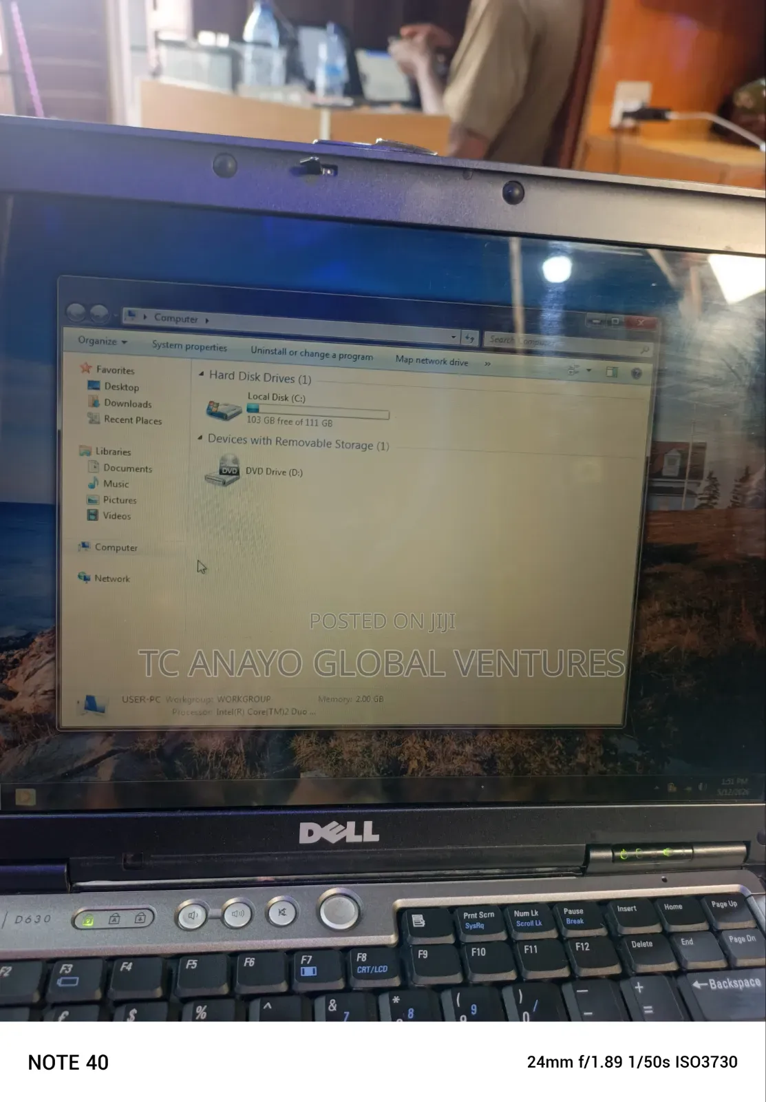 Laptop Dell Latitude D630 4GB Intel Core 2 Duo HDD 160GB