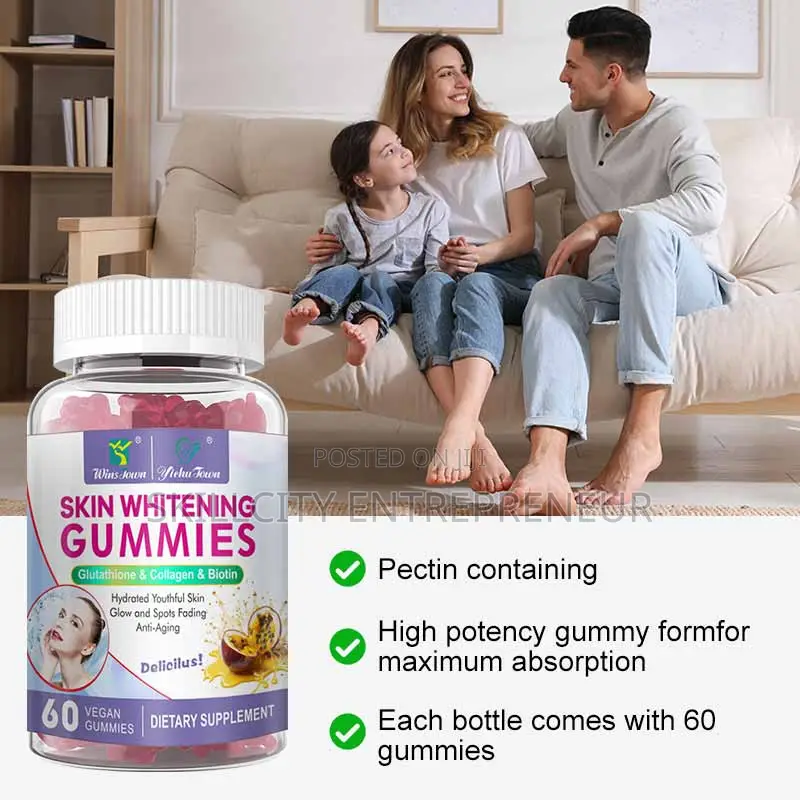 Skin Whitening Gummies Glutathiones-Collagen-Biotin