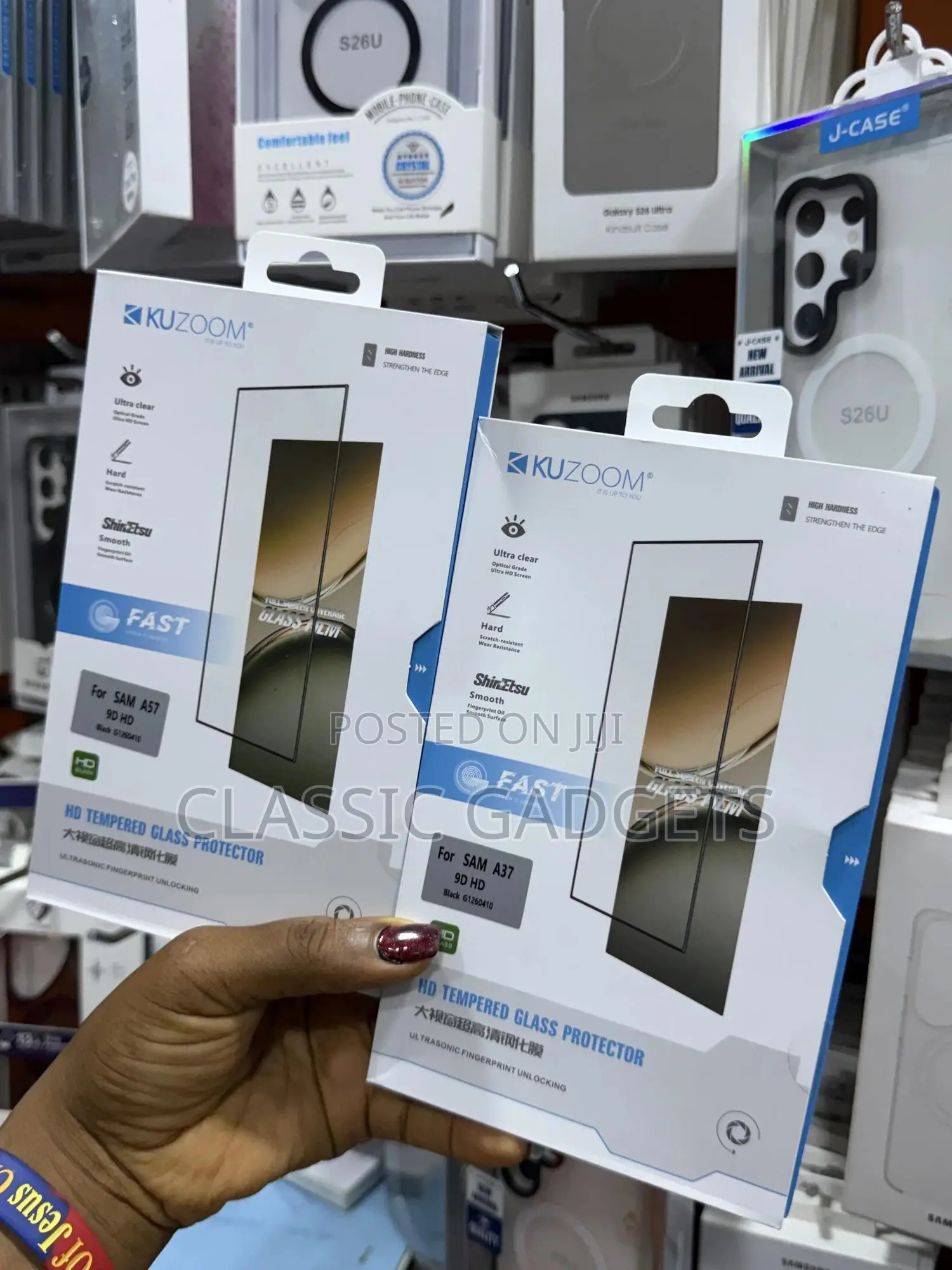 Kuzoom Tempered Glass Screen Protector for Samsung A57and A37