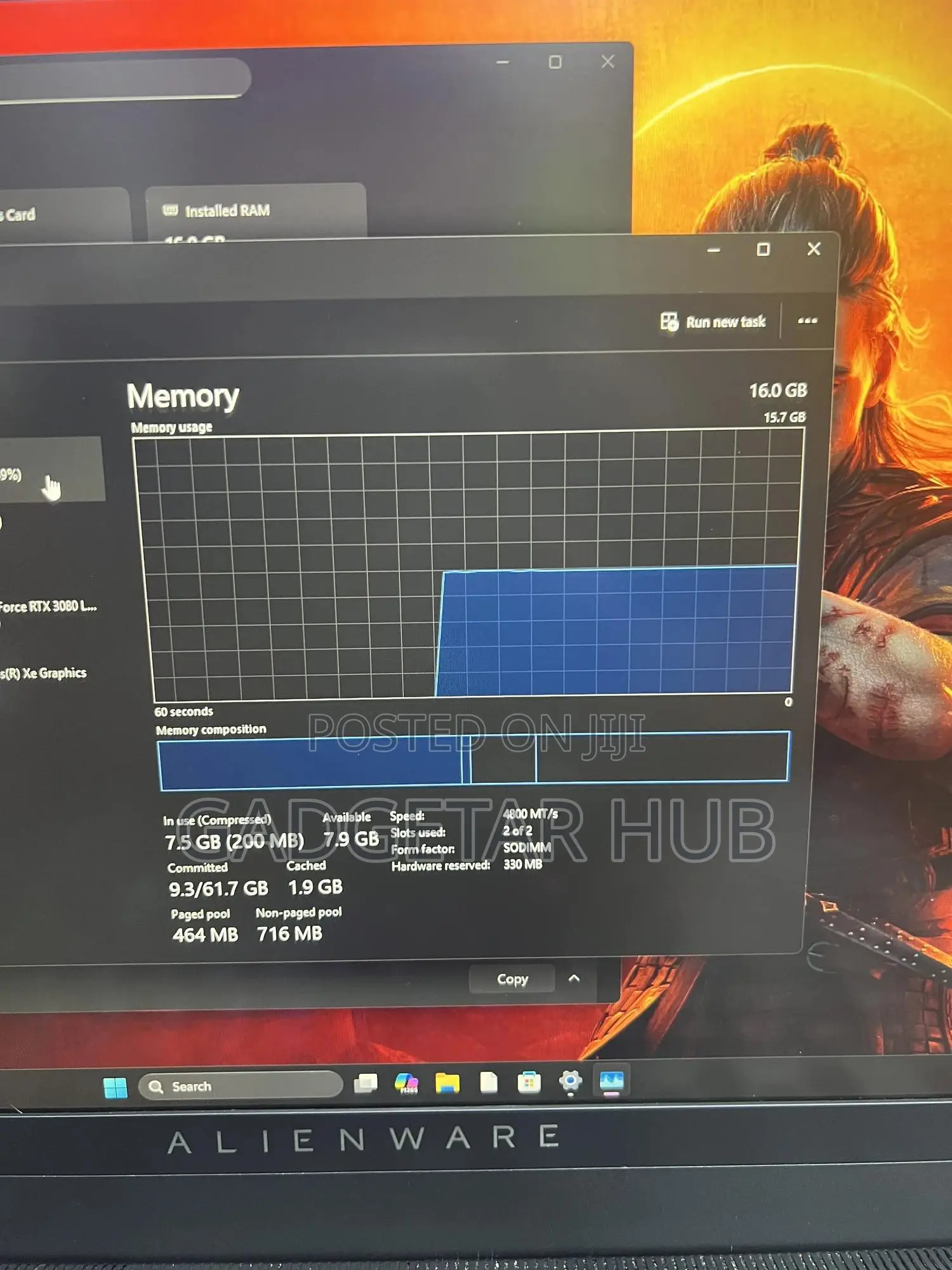 Laptop Dell 16GB Intel Core i9 SSD 1T