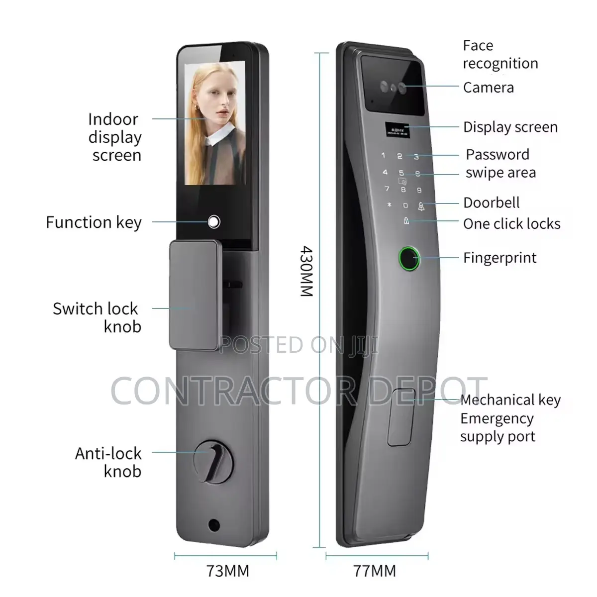 Automatic Wifi Wireless Fingerprint Card Tuya App Smart Door Lock