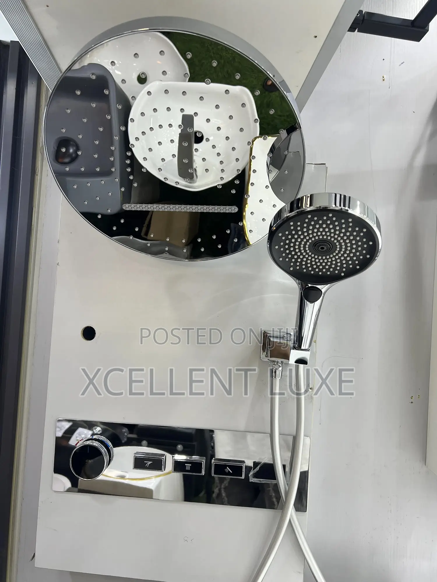 Rainfinity Conduit Shower System Chrome. English Standard