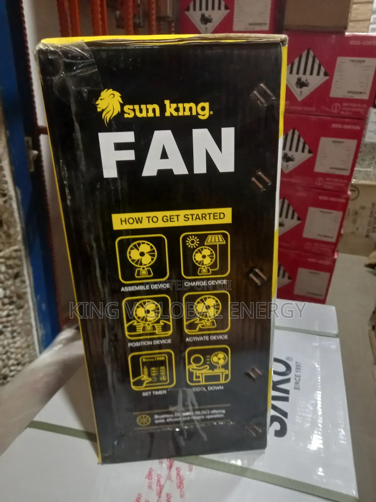 Sun King Solar Powered Fan With Ultra Quiet Cooling
